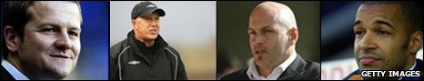 From left: Mark Cooper, Jim Harvey, Gary Brabin and Andy Preece