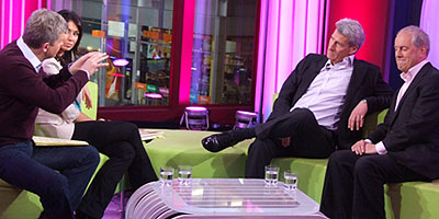 Jeremy Paxman in the studio