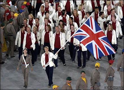 Team GB at the opening ceremony in 2004