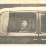 Lillian Beale in the Austin 20 in which she drove during WW2.