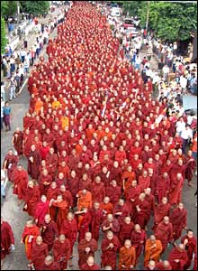 Protests in Rangoon