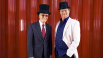 Chairman Nicholas Parsons and panellist Paul Merton kick off a new series of the popular game show