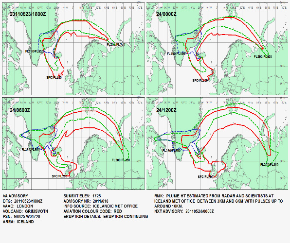 Met office ash cloud trajectory