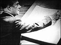 Harry Rutherford painting on TV