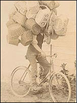 Wicker baskets being taken back to the grower.