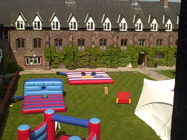 View from my window of the preparations for the York St John summer ball