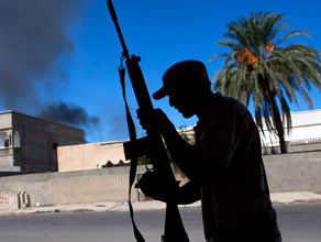 Armed soldier in Sirte, Libya