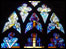 Stained glass window in Church of the Holy Rude