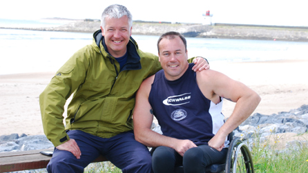 Derek Brockway with local guide Ritchie Powell at Burry Port.