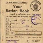 Ministry of Food Ration Book (1941). Stamped by Renfrewshire County Food Office. Includes instuctions on 'How to use your ration book'. Has a section for writing in the details of retialers that they would be registered with to supply; butter, bacon, sugar, cooking fats, meat.
