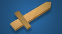 Dagger made from wood