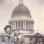 Mary Daniels and friend at Faraday House overlooking St Paul's London