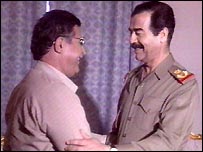 Celal Talabani ve Saddam Hüseyin