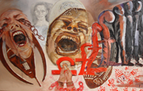 Detail from 'Slavery' by Mahogany and the public