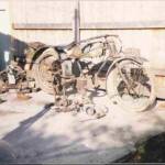 Unknown serviceman's 'basket-case' from the barn at Broadwell, just unloaded by Allen Williams and arriving at Stratton St.Margaret on 28th October 1985 ready for it's restoration and Allen's own birthday present.