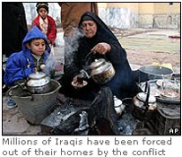 Millions of Iraqis have been forced out of their homes by the conflict