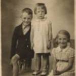 My sisters and I Kathleen sat down,Margaret standing