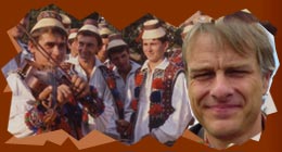 Simon Broughton and musicians in Maramures (©Simon Broughton)