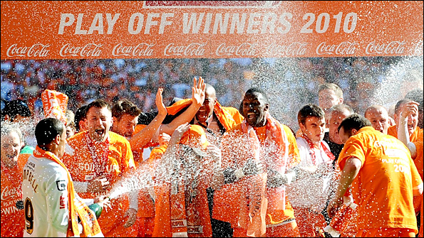 Blackpool celebrate their fairytale success