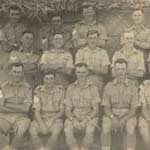 Cyril Kirk (extreme left middle row) somewhere in Burma