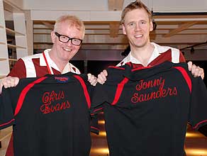 Chris Evans playing ten pin bowling