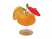 Things looking a little blurred - she hasn't touched a drop yet!