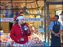 Butcher taking a butchers at Soose