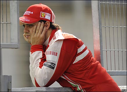 Felipe Massa looks less than thrilled