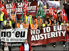 Anti-austerity march in Brussels, 29 Sep 10