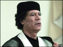 لیبیا کے صدر کرنل قذافی