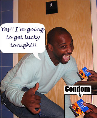 Iyare knows how to be properly prepared and buys a condom