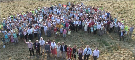The local community join in
