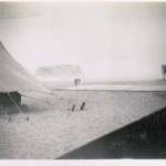 Wind beginning to whip up the sand. Sand storm rolling up at L.G.224 January 1943