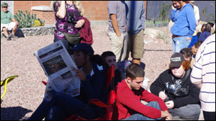 People wait for University of Arizona memorial