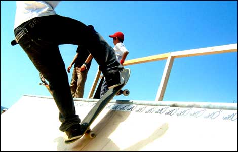Skateboarding in Jersey