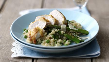 chicken risotto with peas