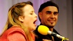 Ali McGregor peforming with Antonio Forcione looking on