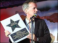 Frank Skinner entertaining the crowd