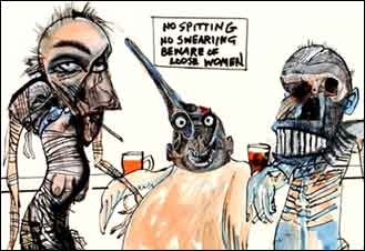 All night drinking cartoon