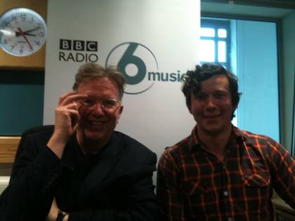 Tom in the studio with Sam from Club Smith