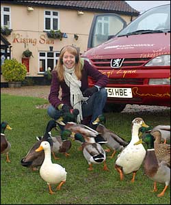 BBC Radio Norfolk's Nanette Aldous in Coltishall, Norfolk