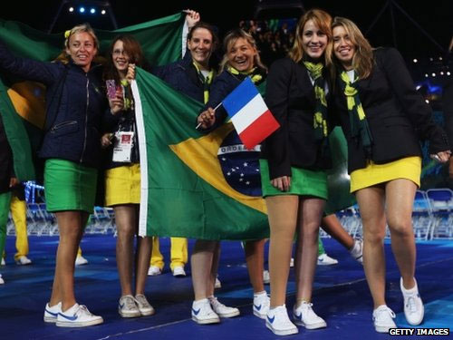 Members of the Brazilian team