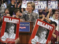 Hillary Clinton comemora vitória em New Hampshire