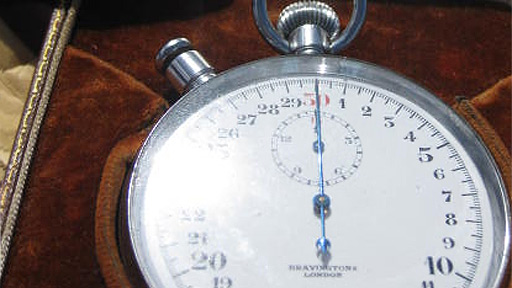 Richard Charlwood talks about a chronoscope presented to his uncle at the 1948 Olympics