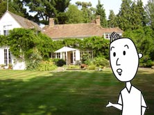 Michal in Helen's parents' garden