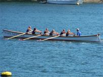 Caradon Ladies rowing in Fowey