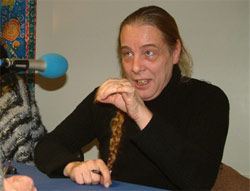 Bob Flowerdew at the recording in Bradford