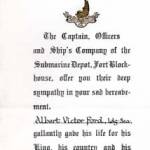 Official Notice of the Death of A V Ford - 1940 Heligoland