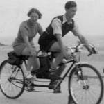 Me and my husband cycling in Norfolk at the start of the war