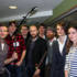 Dermot welcomes the many folk of the Leisure Socieety in for a session.